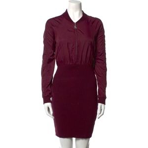 OPENING CEREMONY Bomber Dress Maroon LARGE